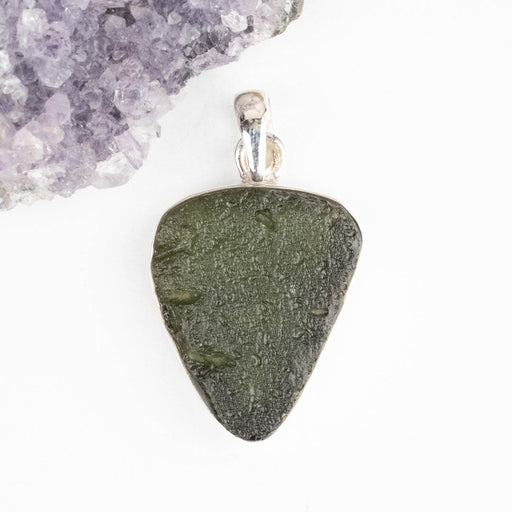 Moldavite Pendant 4.97 g 36x20mm .925 Silver - InnerVision Crystals