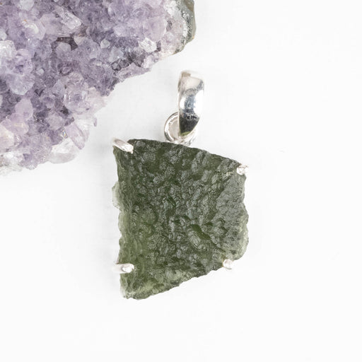 Moldavite Pendant 5.13 g 30x18mm .925 Silver - InnerVision Crystals