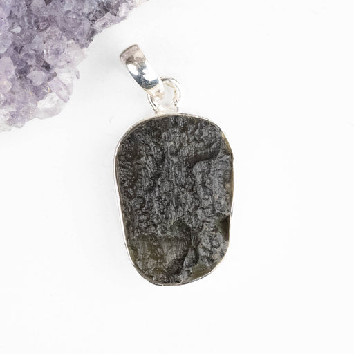 Moldavite Pendant 5.18 g 34x16mm .925 Silver - InnerVision Crystals