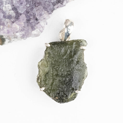 Moldavite Pendant 5.33 g 34x19mm .925 Silver - InnerVision Crystals