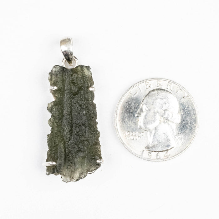 Moldavite Pendant 6.51 g 42x17mm - InnerVision Crystals
