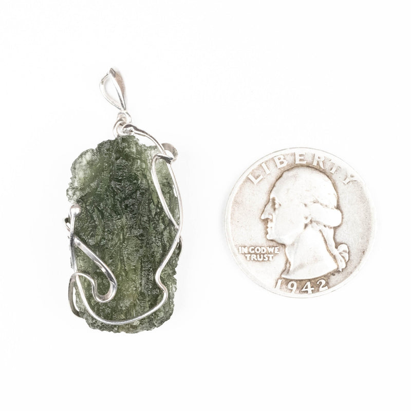 Moldavite Pendant 8.38 g 42x18mm - InnerVision Crystals