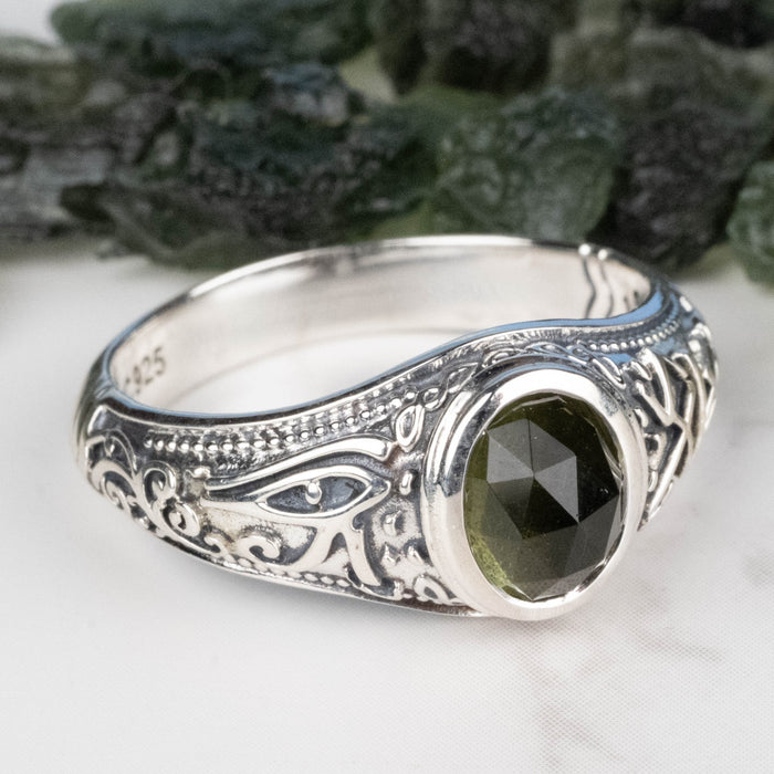 Moldavite Ring 8x6mm Limited Edition PRE - ORDER / COMING SOON - InnerVision Crystals