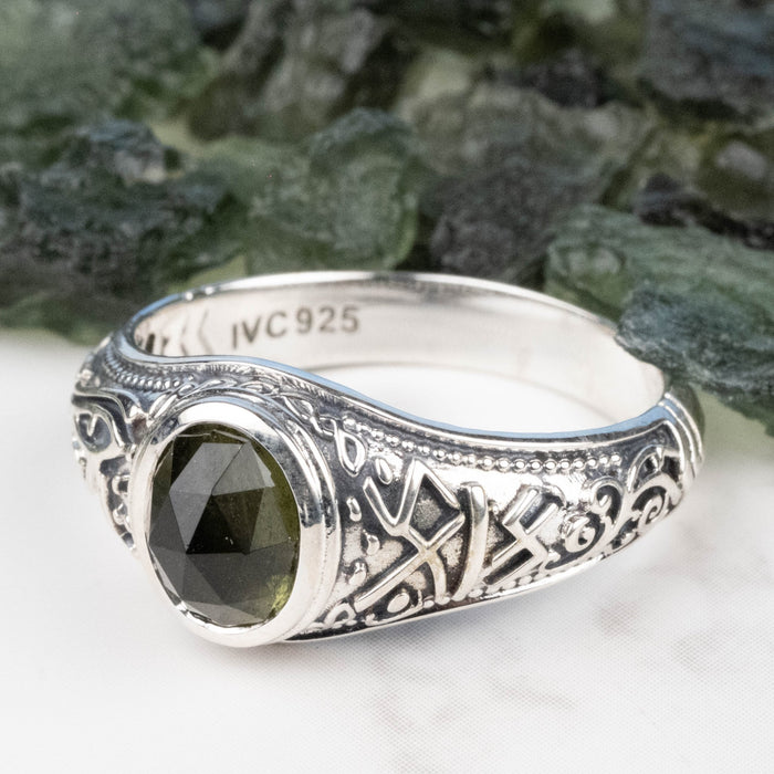 Moldavite Ring 8x6mm Limited Edition PRE - ORDER / COMING SOON - InnerVision Crystals