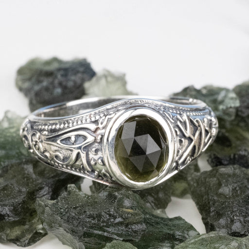 Moldavite Ring 8x6mm Limited Edition PRE - ORDER / COMING SOON - InnerVision Crystals