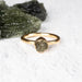 Moldavite Ring .925 Silver + 18k Gold - InnerVision Crystals