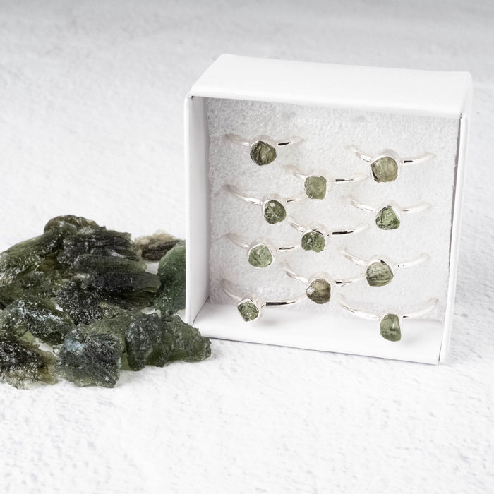 Moldavite Ring .925 Silver - InnerVision Crystals