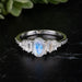 Moonstone 2mm - 7mm Ring .925 Silver - InnerVision Crystals