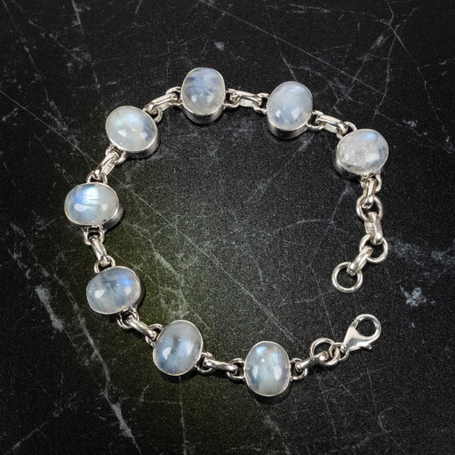 Moonstone Bracelet 12x9mm 7" .925 Silver - InnerVision Crystals