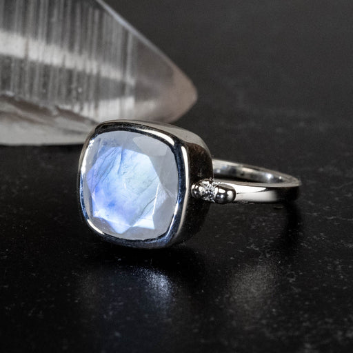 Moonstone Ring 10mm Size 7 - InnerVision Crystals