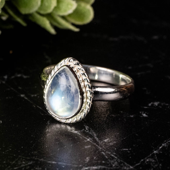 Moonstone Ring 10x8mm .925 Silver | Choose Size - InnerVision Crystals