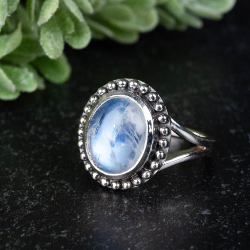 Moonstone Ring 12x9mm Size 6 - InnerVision Crystals