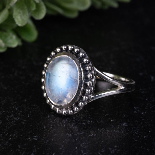 Moonstone Ring 12x9mm Size 7 - InnerVision Crystals