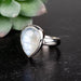 Moonstone Ring 14x10mm Size 8 .925 Silver - InnerVision Crystals