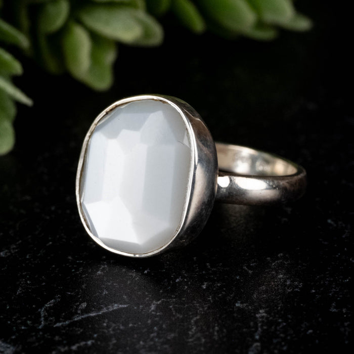 Moonstone Ring 15x13mm size 7 - InnerVision Crystals