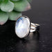 Moonstone Ring 16x11mm Size 7 .925 Silver - InnerVision Crystals