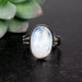 Moonstone Ring 16x11mm Size 7 .925 Silver - InnerVision Crystals