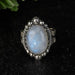 Moonstone Ring 16x12mm Size 8 - InnerVision Crystals