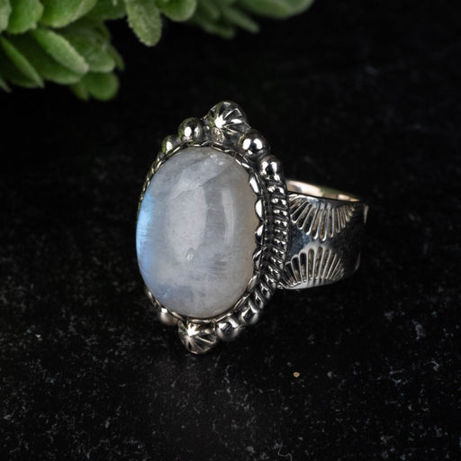 Moonstone Ring 16x12mm Size 8 - InnerVision Crystals