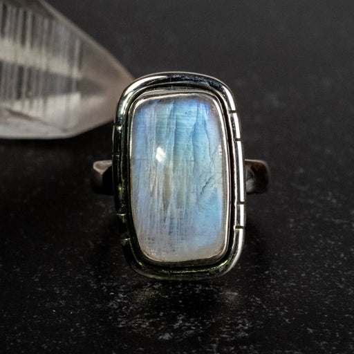 Moonstone Ring 16x8mm Size 6 - InnerVision Crystals