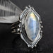Moonstone Ring 18x8mm Size 4 - InnerVision Crystals