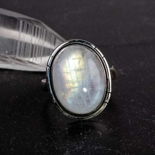 Moonstone Ring 20x15mm Size 11 - InnerVision Crystals