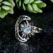 Moonstone Ring 4mm Size 5 - InnerVision Crystals