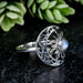 Moonstone Ring 4mm Size 8 - InnerVision Crystals