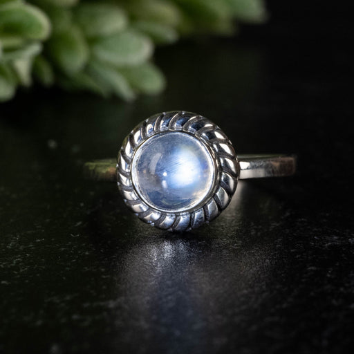 Moonstone Ring 6mm size 6 - InnerVision Crystals