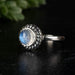 Moonstone Ring 6mm size 6 - InnerVision Crystals
