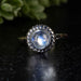 Moonstone Ring 6mm size 7 - InnerVision Crystals