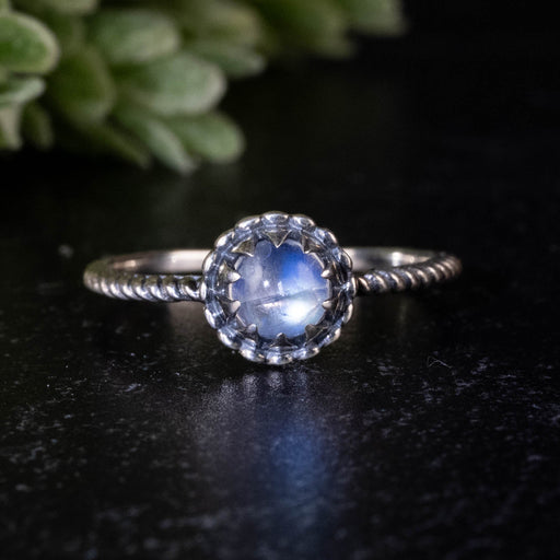 Moonstone Ring 6mm size 8 - InnerVision Crystals