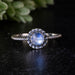 Moonstone Ring 6mm size 8 - InnerVision Crystals