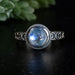 Moonstone Ring 6mm size 8 - InnerVision Crystals