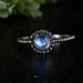 Moonstone Ring 6mm size 8 - InnerVision Crystals