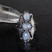 Moonstone Ring 6x4mm Size 11 - InnerVision Crystals