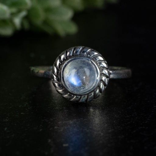 Moonstone Ring 7mm size 7 - InnerVision Crystals