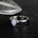 Moonstone Ring 7x5mm Size 6 - InnerVision Crystals