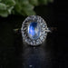 Moonstone Ring 7x5mm size 7 - InnerVision Crystals