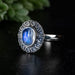 Moonstone Ring 7x5mm size 7 - InnerVision Crystals