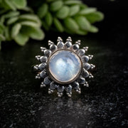 Moonstone Ring 8mm Size 6 - InnerVision Crystals