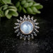 Moonstone Ring 8mm Size 6 - InnerVision Crystals