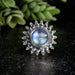 Moonstone Ring 8mm Size 7 - InnerVision Crystals