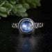 Moonstone Ring 8mm size 7 - InnerVision Crystals