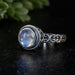 Moonstone Ring 8mm size 7 - InnerVision Crystals