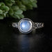 Moonstone Ring 8mm size 9 - InnerVision Crystals