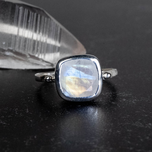 Moonstone Ring 8mm Size 9 - InnerVision Crystals