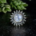 Moonstone Ring 8mm Size 9 - InnerVision Crystals