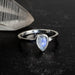 Moonstone Ring 8x5mm Size 6 - InnerVision Crystals