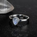 Moonstone Ring 8x5mm Size 6 - InnerVision Crystals